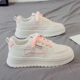 image-2023 spring new all-match small white shoes women's sports casual daddy shoes ins trendy thick-soled net red board shoes