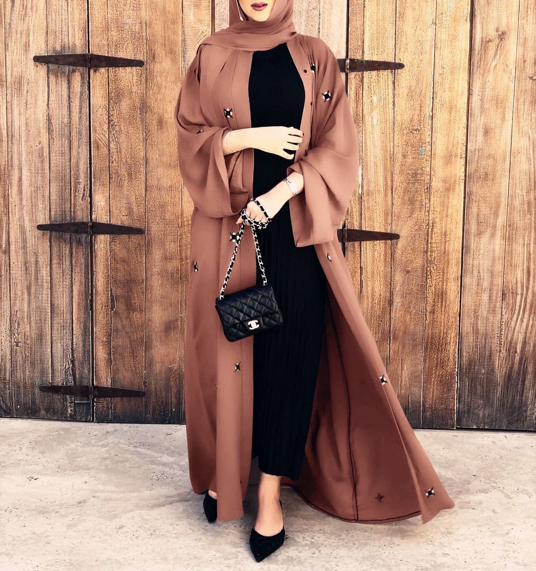 image-Loriya Khaki Cardigan Robe Dress XXL