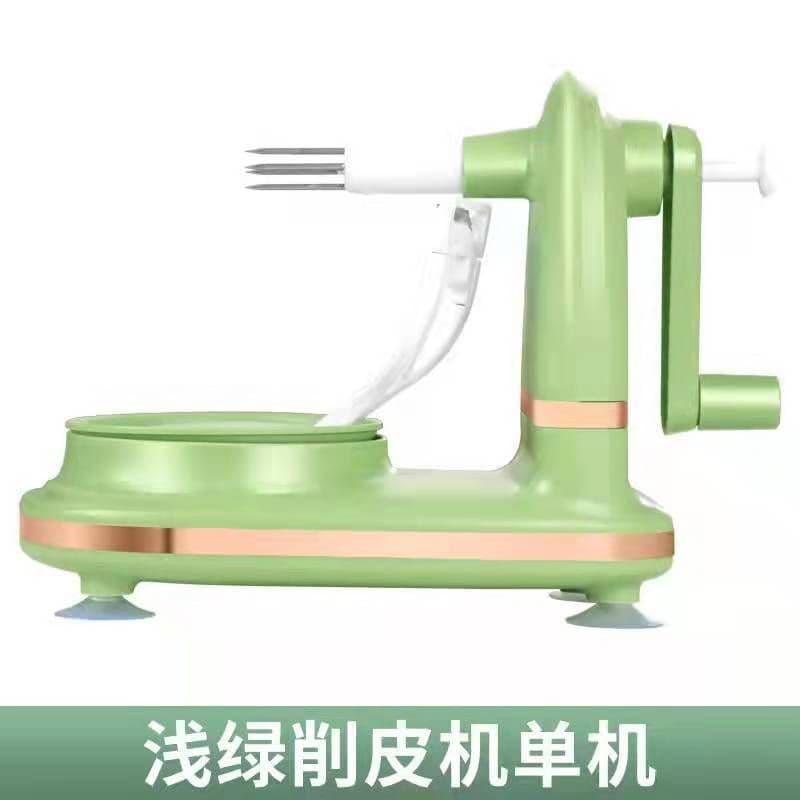 image-Hand Crank Apple Peeler - Light Green
