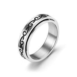 image-New simple transfer jewelry men's titanium steel rotatable beer bottle chain ring personality domineering ring