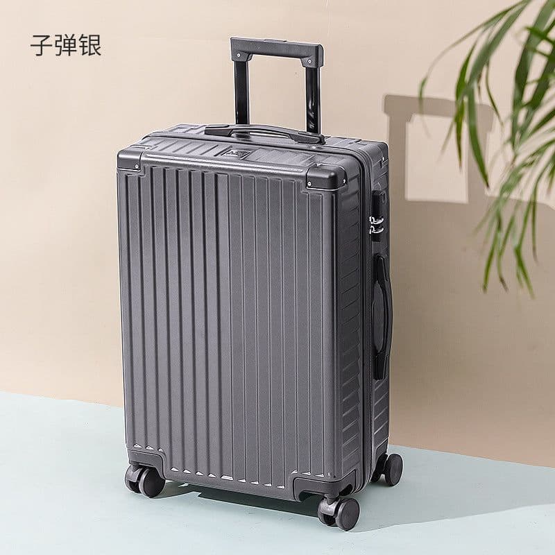 image-Aluminum Frame Luggage Trolley Bag - 24" Black