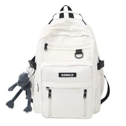 image-Khaki Nylon Backpack 36-55L Unisex School Bag