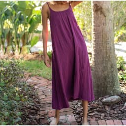 image-Casual Solid Color Cotton Skirt - Purple, One Size Fits All