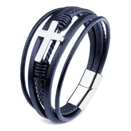 image-Yiwu Yunjin Leather Bracelet Men - Gold 23CM