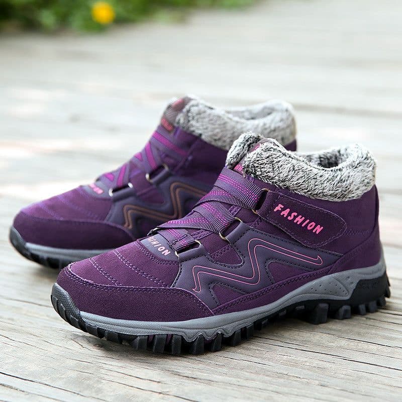 image-Unisex Winter Hiking Shoes - Gray Blue Size 49
