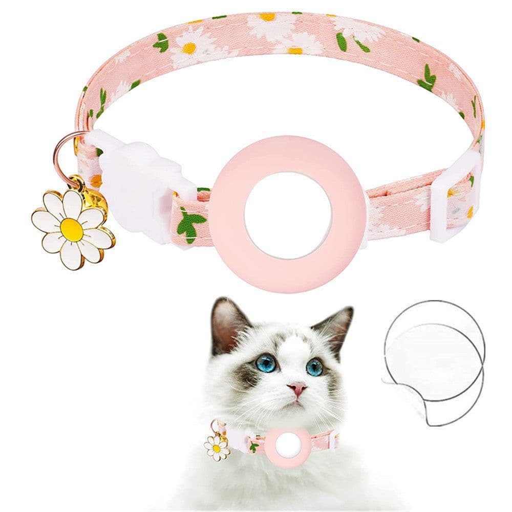 image-Airatg Dog Collar with Bell - Blue Daisy