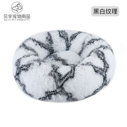 image-Plush cat litter kennel round removable and washable kennel winter warmth pet supplies bed dog bed kennel