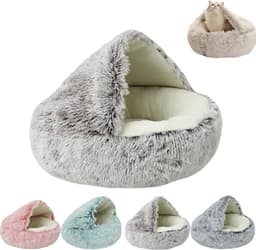 image-Crystal Velvet Cat Nest 65x65cm - Green Plush