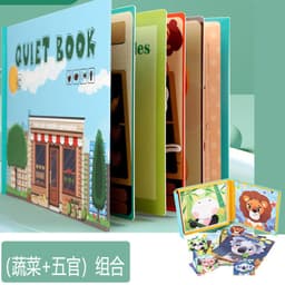 image-Children's Sticker Book - Quiet Paste Montessori