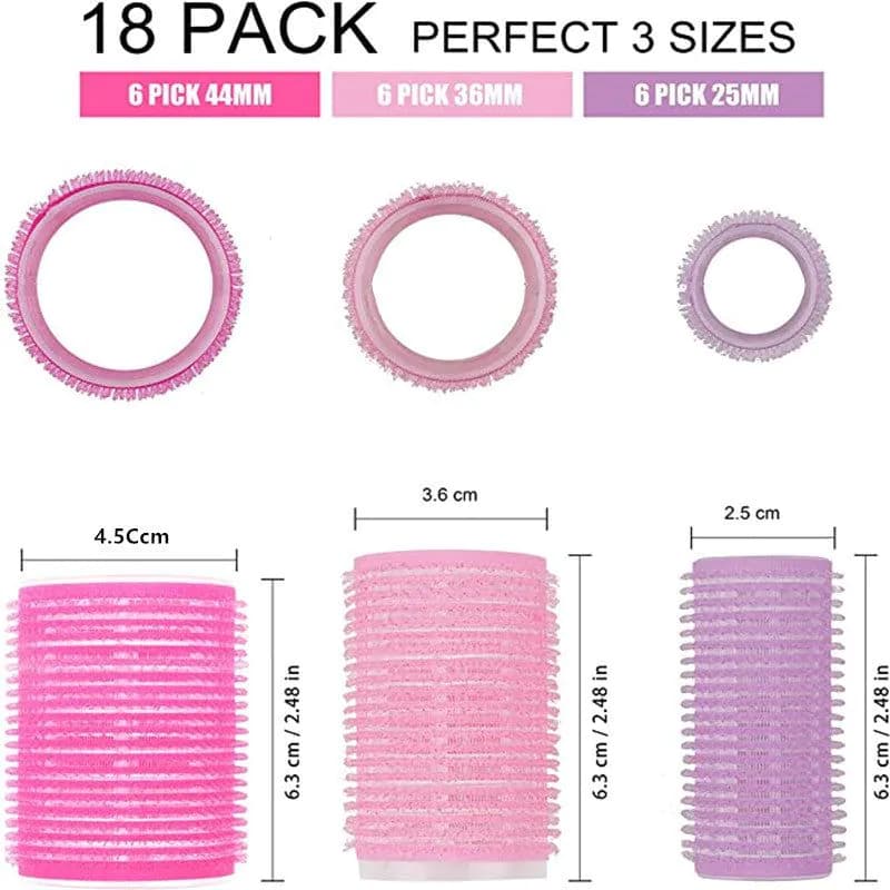 image-Hair Clip Curler Set - Fluffy Bangs Large Medium Small