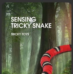 image-Pet remote control electric induction intelligent obstacle avoidance Bungarus snake snake cat toy scary trick rattlesnake