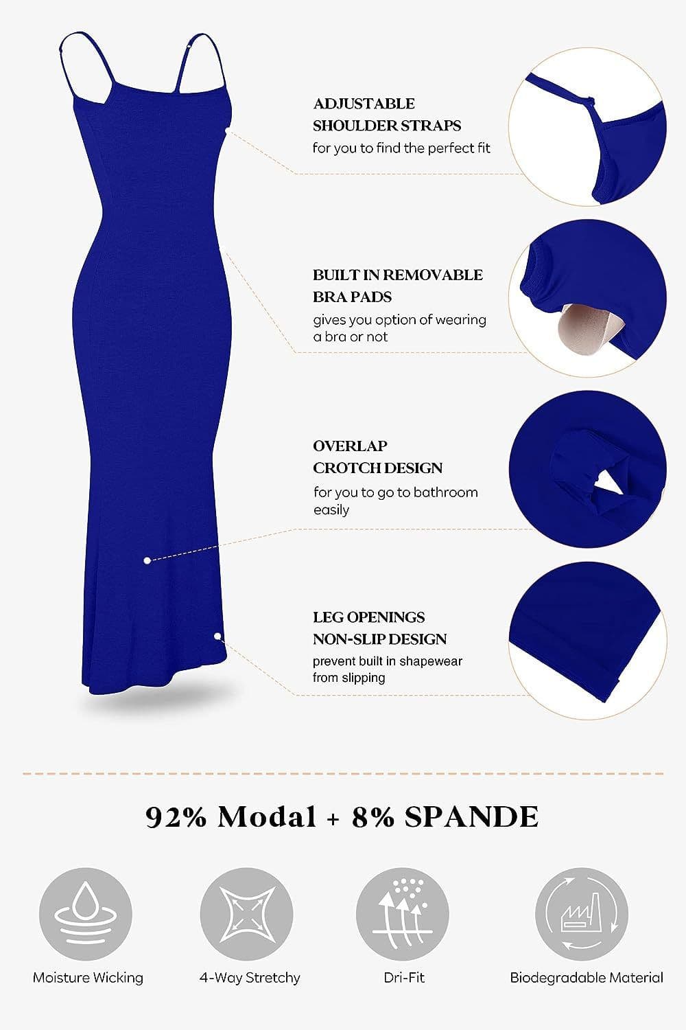 image-European and American independent stations’ hot style light belly control one-piece skirt Internet celebrity bodysuit two-in-one suspender body shaping long skirt wholesale
