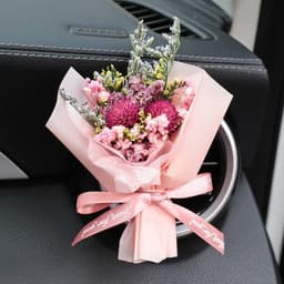 image-Aromatherapy Clip Bouquet - Beige Hydrangea Car Fragrance Decor