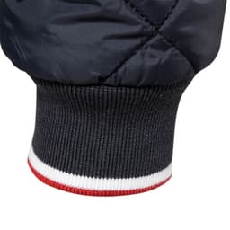 image-Mens Hooded Cotton Padded Jacket With Zip Front Solid Color Grey
