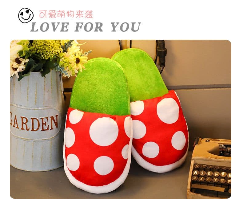 image-slippers warm home cute cotton shoes one piece dropshipping