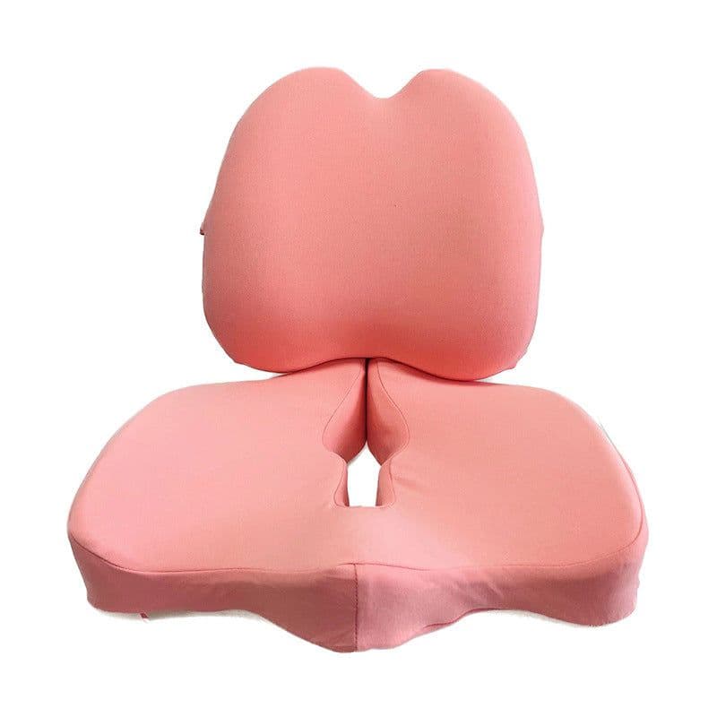image-Office Chair Lumbar Cushion - Blue Memory Foam Backrest Pillow for Pregnant Women