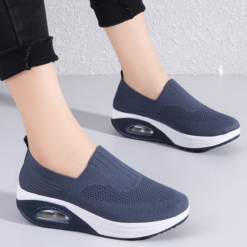image-Women's Rocker Shoes - Dark Gray Size 42 Breathable Mesh