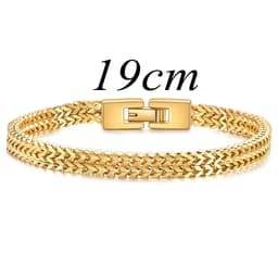 image-Trendy Hip-Hop RapHap Steel Snake Chain Bracelet - Titanium Steel