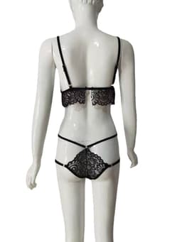 image-Yunwei Lace Lingerie - Black XL