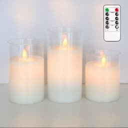 image-Electroplated Glass Candle Holder - LED Simulation