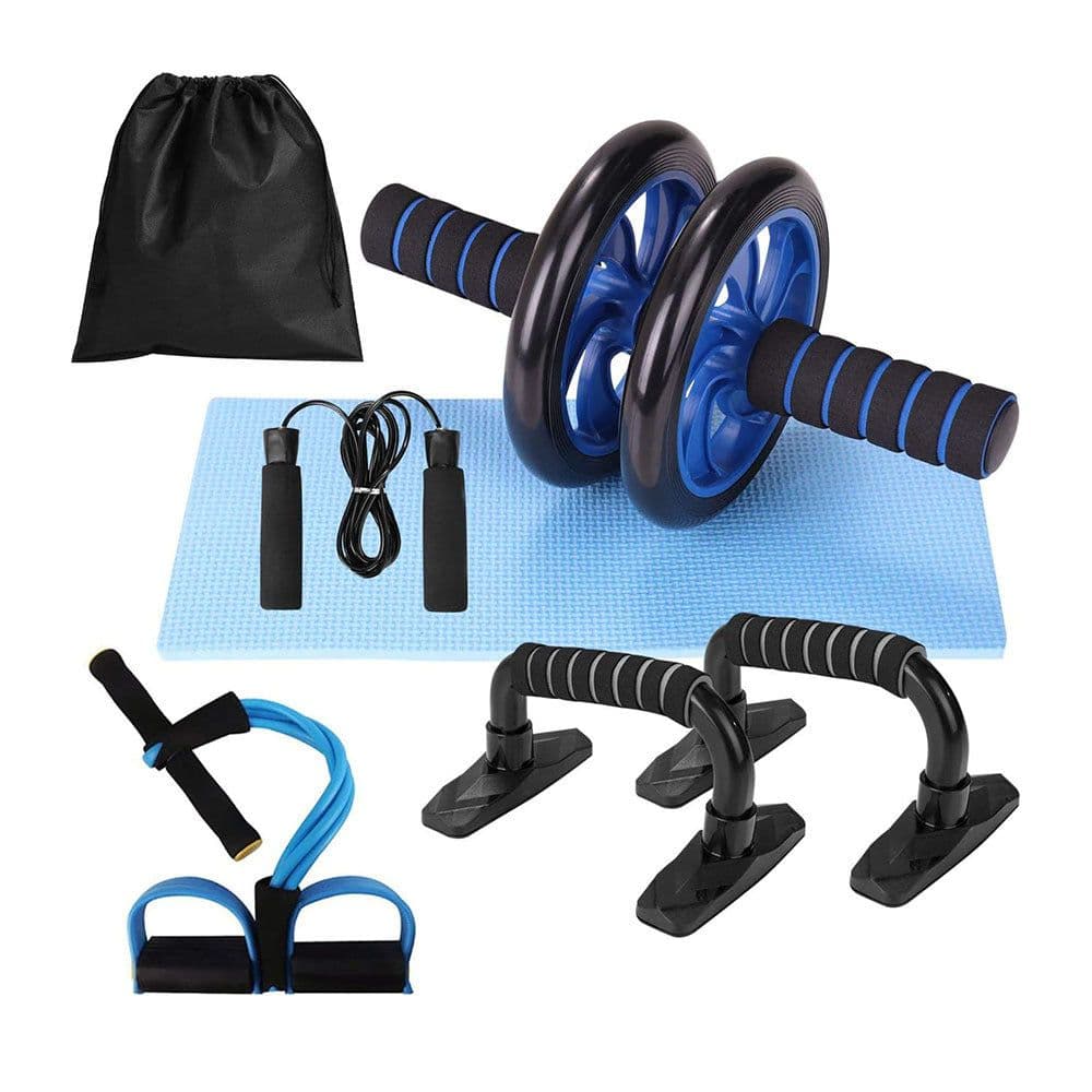 image-LEATOU Ab Wheel 7-Piece Indoor Fitness Equipment Set - LT-TZ32