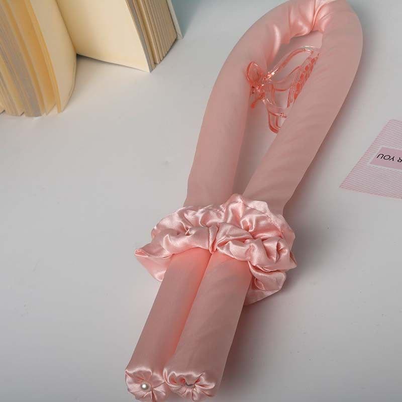 image-Foam Sponge Curling Iron Set - Pink Large Wave