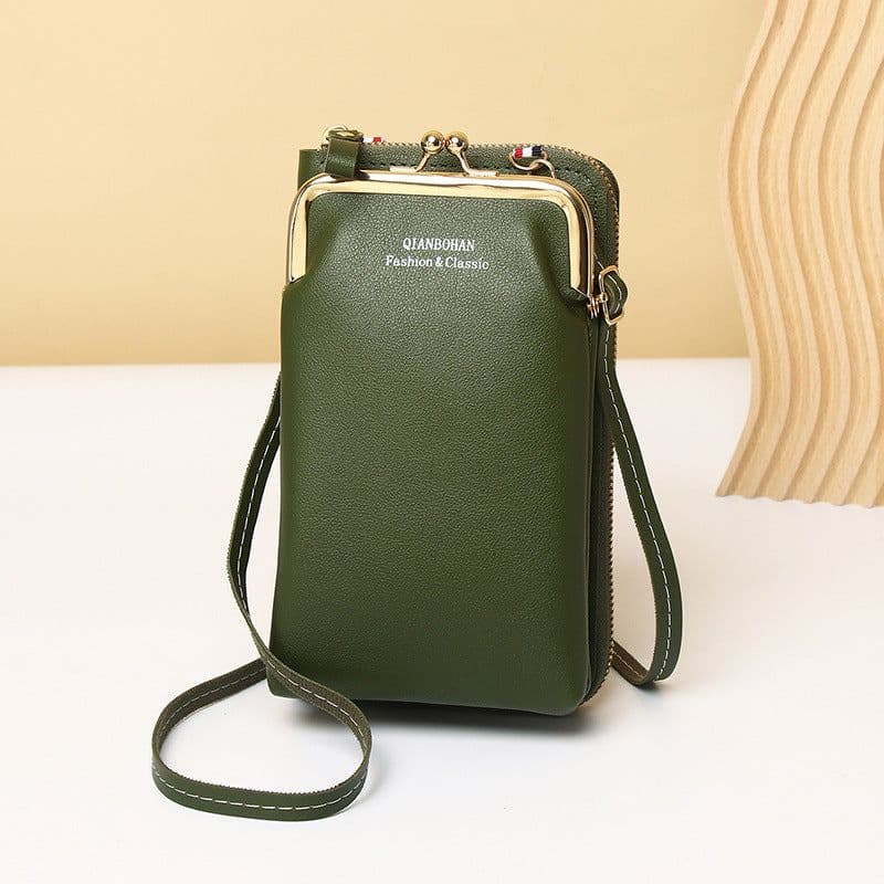 image-Messenger Bag Mobile Phone Bag Ladies Shoulder Bag Candy Color Mini Small Bag Vertical Ladies Clutch Bag Ladies Long Wallet