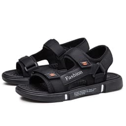 image-Men's Beach Sandals - Grey Velcro Size 36