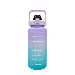 image-Wardcolor Purple Green Gradient 2000ml Sports Bottle Outdoor Portable With Scale