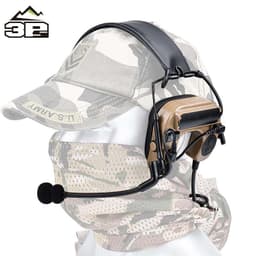 image-3PS Tactical Headphones C4 U-Type Wired Sand