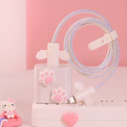 image-Girl's heart is suitable for Apple data cable protective cover ~ 20w mobile phone 11 charger head iphone13 shell ipad12
