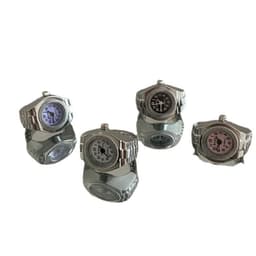 image-European Fashion Punk Watch Ring - Couples Mini Clock, Elastic, Retro (65 characters)