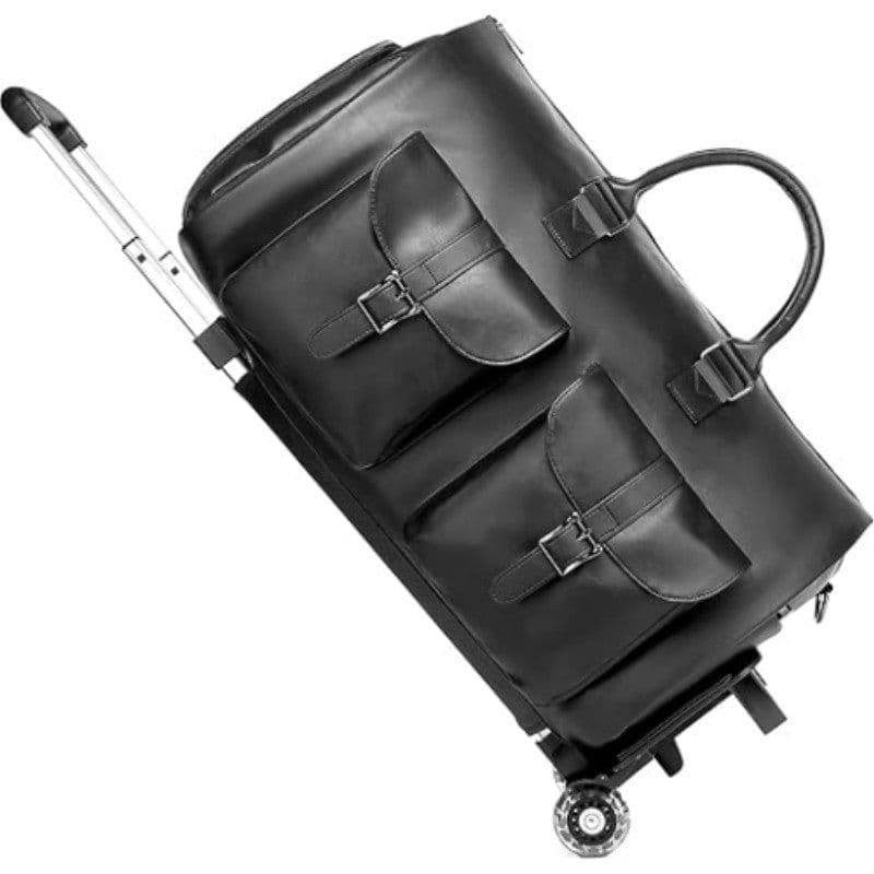 image-Trolley Convertible Folding Travel Bag - Brown 55L
