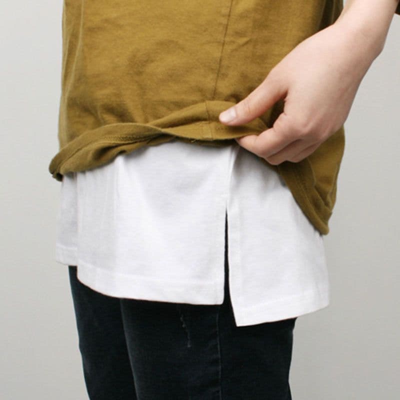 image-Sweatshirt women's base artifact butt curtain hem autumn and winter all-match cotton cloth inner wear layered buttocks cover half-length white skirt