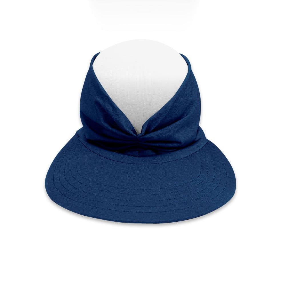 image-Women's Sun Visor Hat - Royal Blue Wide Brim UV Protection