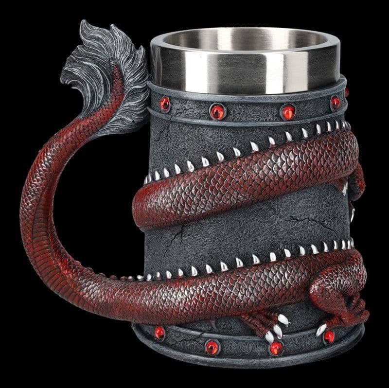 image-Bohong Golden Dragon Goblet Beer Mug, 128ml Stainless Steel