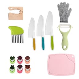 image-Litai Kids Plastic Knife Set 12-Piece Fruit Bread