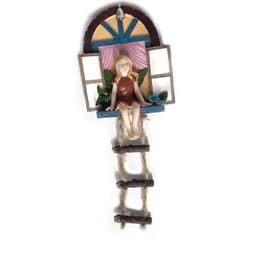 image-Cross-border exclusively for Fairy Gate Garden Wonderful Ornament Cute Fairy Climbing Rope Resin Pendant Garden Design Decoration
