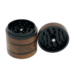 image-Cross-border e-commerce new walnut aluminum alloy 63mm4-layer tobacco grinder grinder