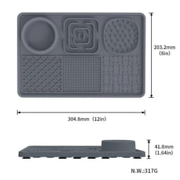 image-Pet Licking Mat - Blue Silica Gel Slow Feed Placemat, Gift (60 characters)