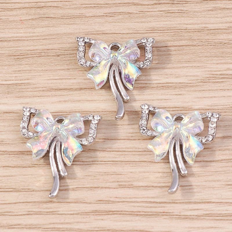 image-Bowknot DIY Jewelry Accessories - 5 Pack Alloy Pendants