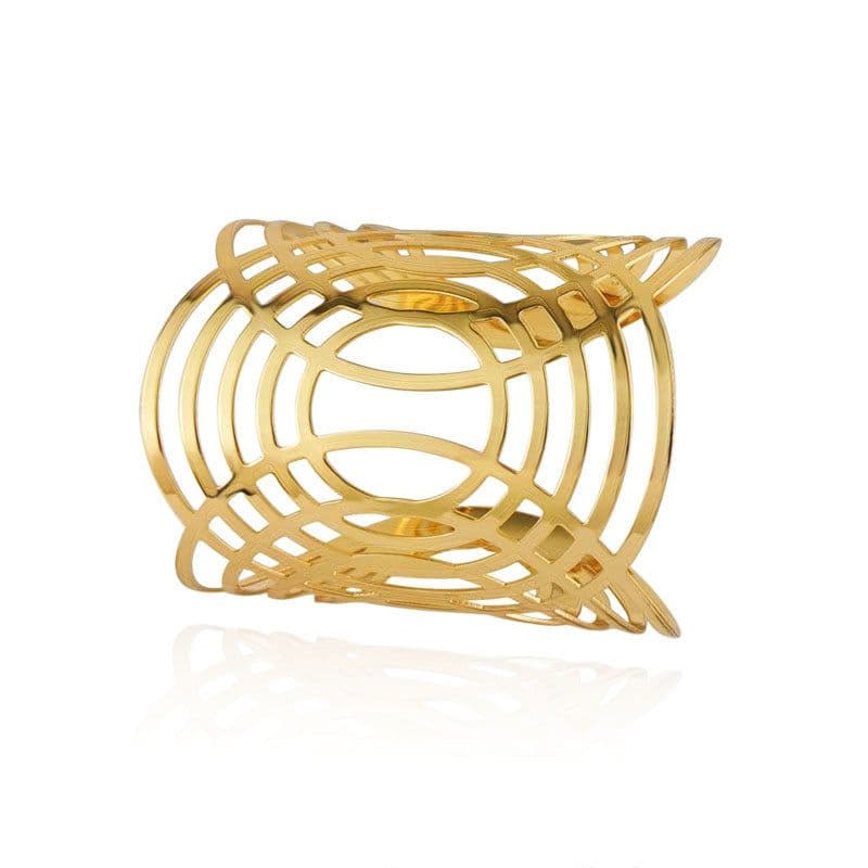 image-Tianjun Metal Bracelet Set 4-Piece Silver Hollow