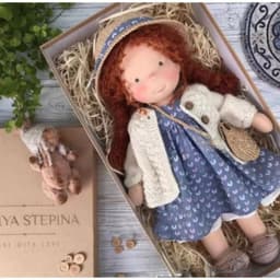 image-Waldorf Doll Cotton Handmade - Animal Cartoon
