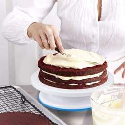 image-420-Piece Cake Turntable Decorating Kit - Stainless Steel Molds