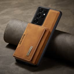 image-Factory direct M2 suitable for Samsung S21 Ultra magnetic suction card phone case S23 Ultra protective leather case
