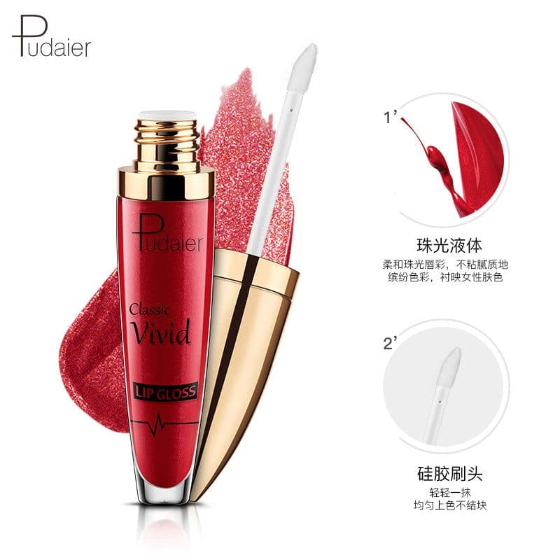 image-Pudaier Pearlescent Lip Gloss - Matte Waterproof 19#