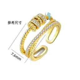 image-Rose Gold Spinning Ring - Copper Micro-Inlay