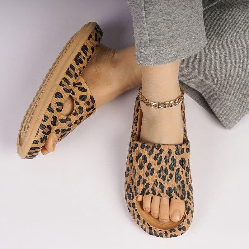 image-XMISTUO Leopard Print Flip Flop Slippers - Unisex