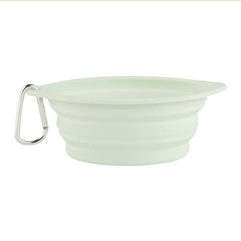 image-Pet Folding Bowl Portable Travel Dog Cat Feeder Silicone Basin (60)