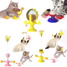 image-Meow Planet Spinning Cat Toy - Green Rotating Scratcher (65 characters)